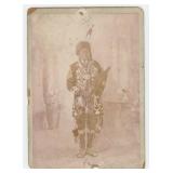 Chief White Horse Otoe Indian Cabinet Photo
