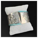 Donny & Dorothy Clark Sterling Turquoise Bracelet