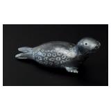 Aoudla Pudlat Inuit Soapstone Seal Carving