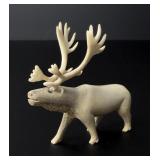 Alaskan Inuit Eskimo Carved Horn Caribou