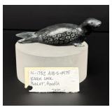 Aoudla Pudlat Inuit Soapstone Seal Carving