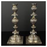 Imperial Russian Sabbath Silver Candlesticks