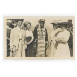 Flathead Indian Warrior with White Women Photo