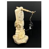 Roy Sockpick Alaskan Inuit Eskimo Carved Hunter