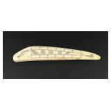 Alaskan Inuit Eskimo Walrus Ivory Cribbage Board