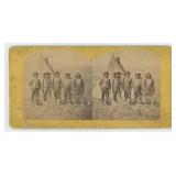 Andrew Russell Five Shoshone Indians Stereoview