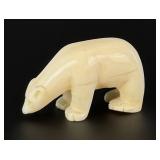 Alaskan Inuit Eskimo Carved Ivory Polar Bear