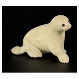 Felicite Kuwianartok Kaunak Inuit Carved Seal