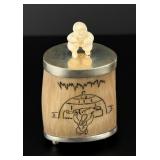 Roy Sockpick Alaskan Inuit Eskimo Carved Box