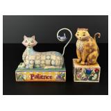 Pair of Heartwood Creek Jim Shore Cat Figurines
