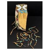 Apache Native American Indian Beaded Knife Sheath