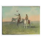 Montana Blackfoot Indian Chiefs Hand Tinted Photo