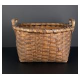 New England Black Ash Splint Gathering Basket