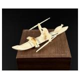 Joe Kunnuk Inupiaq Indian Hand Carved Seal Hunter