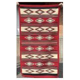 Transitional Navajo Indian Serrated Diamond Rug