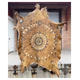 Sioux Native American Indian Painted Elk Hide