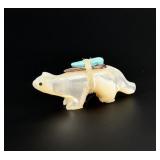 Zuni Carved Mother of Pearl Badger Fetish