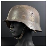 WW2 M40 Battle of Normandy Named German SS Helmet