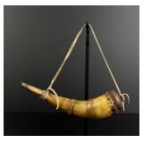 Early American Scrimshaw Powder Horn
