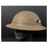 WWI WW1 Bullet Shrapnel Impact KIA Doughboy Helmet