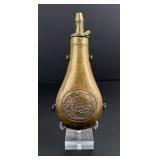 G&JW Hawksley Dog & Hunter Brass Powder Flask