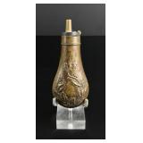 Brass Pistol Pocket Powder Flask