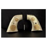 Mexico Sterling 10k Gold Colt Single Action Grips
