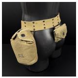 WW2 Mills Pistol Belt Canteen and First Aid Kit