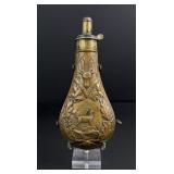 G&JW Hawksley Stag Brass Powder Flask