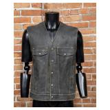 Vintage Harley Davidson Leather Motorcycle Vest