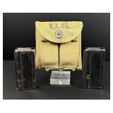 WW2 M1 Carbine Rifle Magazines in Pouch