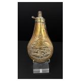 Hunting Dog in Field Riling 497 Brass Powder Flask