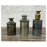 James Dixon & Sons Pewter Gun Oil Bottles