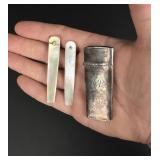 Georgian Sterling Silver Fleam Bleeder Set