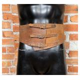 Montana Tooled Brown Leather Kidney Belt
