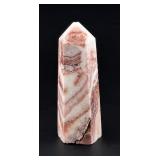 Banded Red Calcite Crystal Tower Obelisk