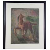 Albert Clarence Runquist Spirited Horse Painting