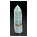 Caribbean Blue Calcite Crystal Tower Obelisk