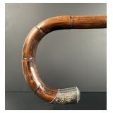 Victorian Silver Capped Bamboo Walking Stick Cane