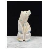 Claudia Peina Zuni Carved Antler Bear Fetish
