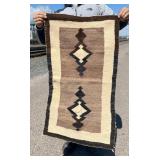 Navajo Indian Crystal Saddle Blanket Rug