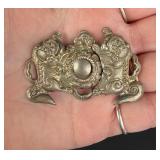 Qing Dynasty Chinese .900 Silver Belt Buckle