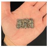 Qing Dynasty Chinese .500 Silver Belt Buckle