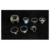 Collection of Sterling Silver Cabochon Ring