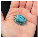 Ancient Faience Pottery Egyptian Scarab