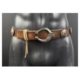 Old Pawn Navajo Sterling Morgan Dollar Concho Belt
