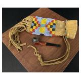 Native American Indian Beaded Pipe Bag