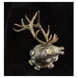 Sterling Silver Bull Elk Bolo Tie