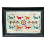Lyle Omeasoo Blackfeet Montana Ledger Painting