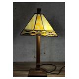 Slag Glass Arts & Crafts Style Table Lamp